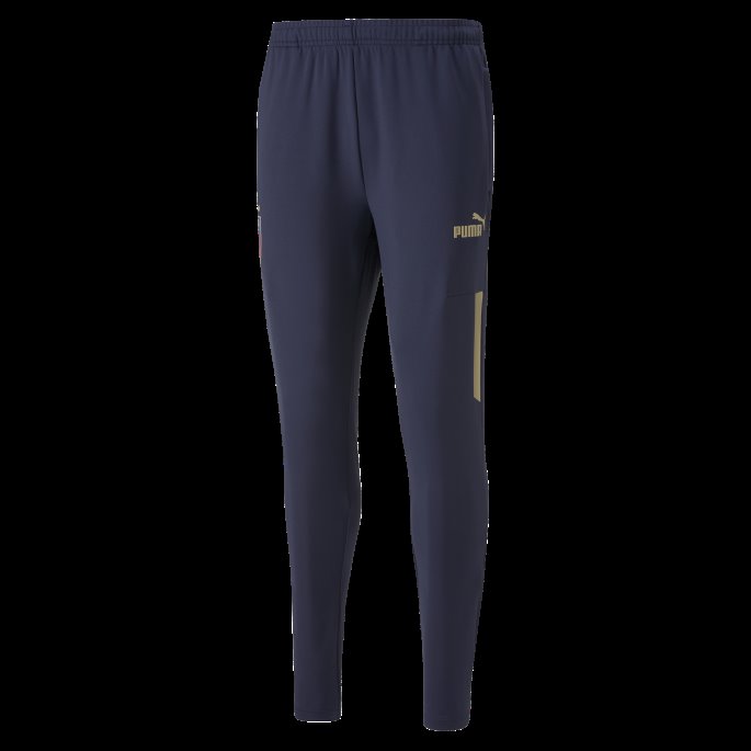 Italia Fotball Prematch Bukser Menn Peacoat-team Gold Puma På Salg