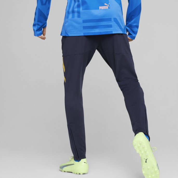 Italia Fotball Prematch Bukser Menn Puma På Salg Peacoat-team Gull