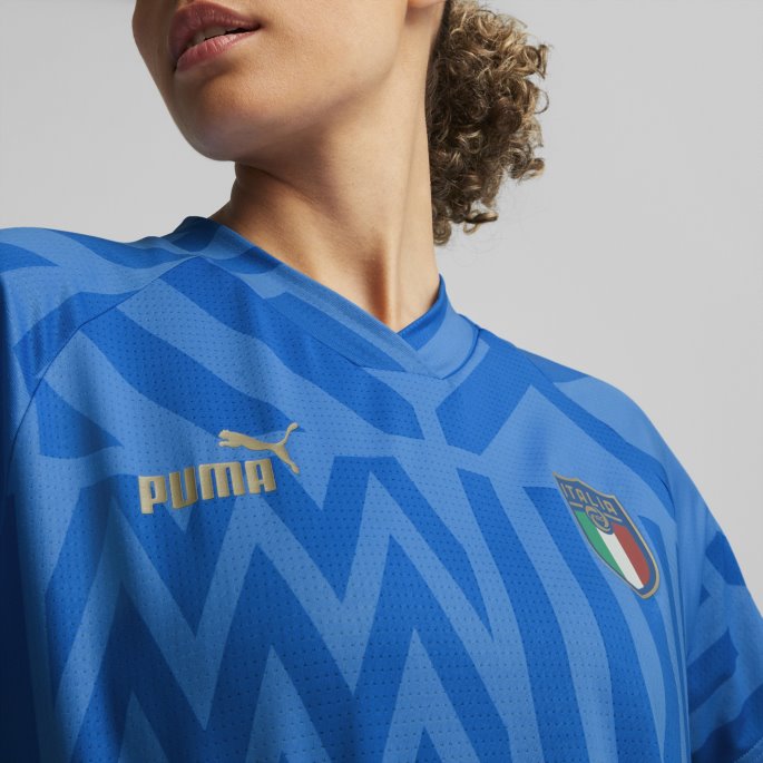 Puma På Salg Tenne Blå-elektrisk Blå Italia Fotball Førkamptrøye Kvinner