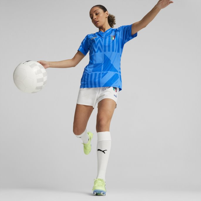 Puma På Salg Tenne Blå-elektrisk Blå Italia Fotball Førkamptrøye Kvinner