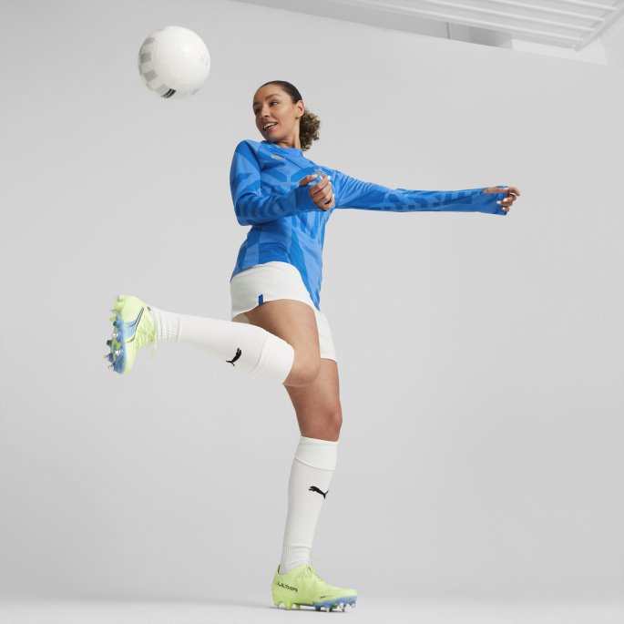 Italia Fotball Prematch Hjemme Sweatshirt Kvinner Puma På Salg Tenne Blå-elektrisk Blå