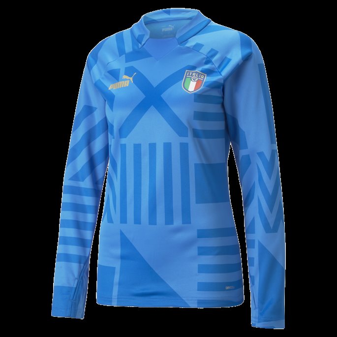 Italia Fotball Prematch Hjemme Sweatshirt Kvinner Puma På Salg Tenne Blå-elektrisk Blå