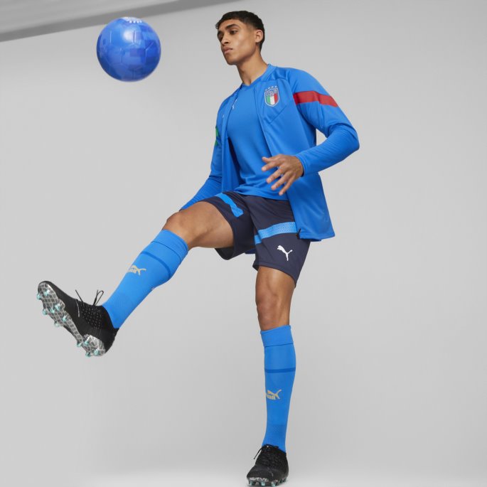 Puma På Salg Italia Fotballspiller Treningsjakke Herre Ultra Blå-hvit