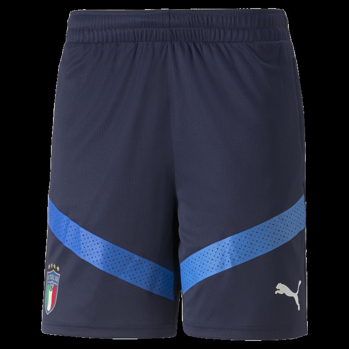 Puma På Tilbud Italy Fotball Treningsshorts Peacoat-antenne Blå