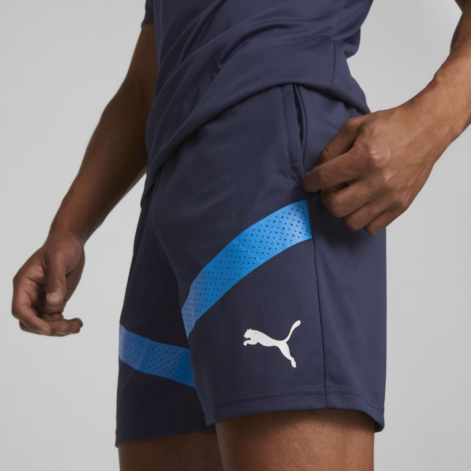 Italia Treningsshorts For Menn Peacoat-ignite Blå Puma På Tilbud