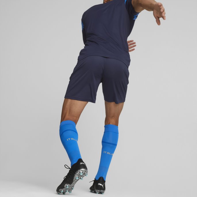 Italia Treningsshorts For Menn Peacoat-ignite Blå Puma På Tilbud