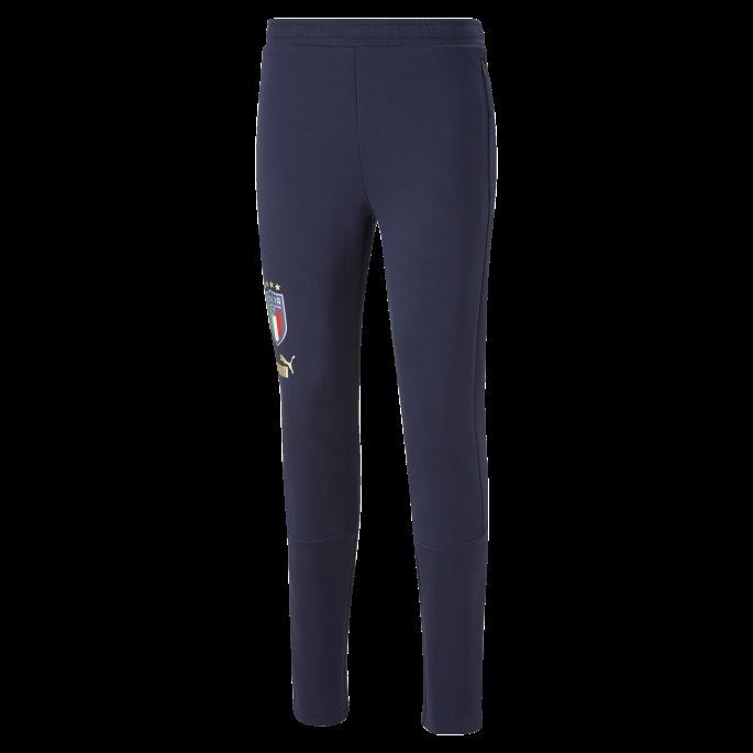 Italia Fotball Casuals Bukser Menn Peacoat-team Gold Puma På Salg