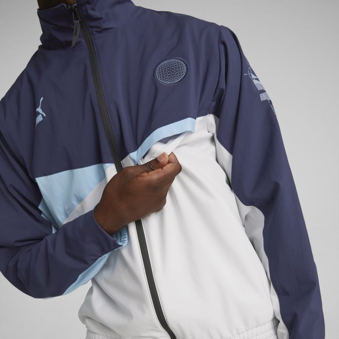 Peacoat-nimbus Cloud Italy Ftblstatement Vevd Jakke Menn Puma På Salg