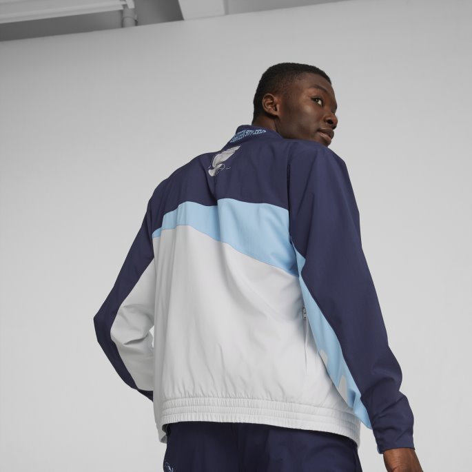 Peacoat-nimbus Cloud Italy Ftblstatement Vevd Jakke Menn Puma På Salg