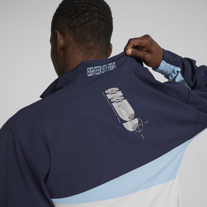 Peacoat-nimbus Cloud Italy Ftblstatement Vevd Jakke Menn Puma På Salg