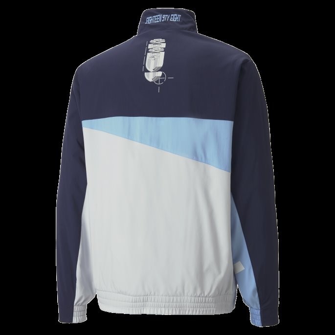 Peacoat-nimbus Cloud Italy Ftblstatement Vevd Jakke Menn Puma På Salg