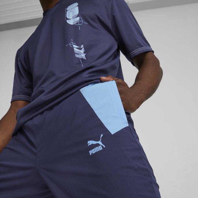 Puma På Salg Peacoat-nimbus Cloud Italia Ftblstatement Vevde Bukser Menn