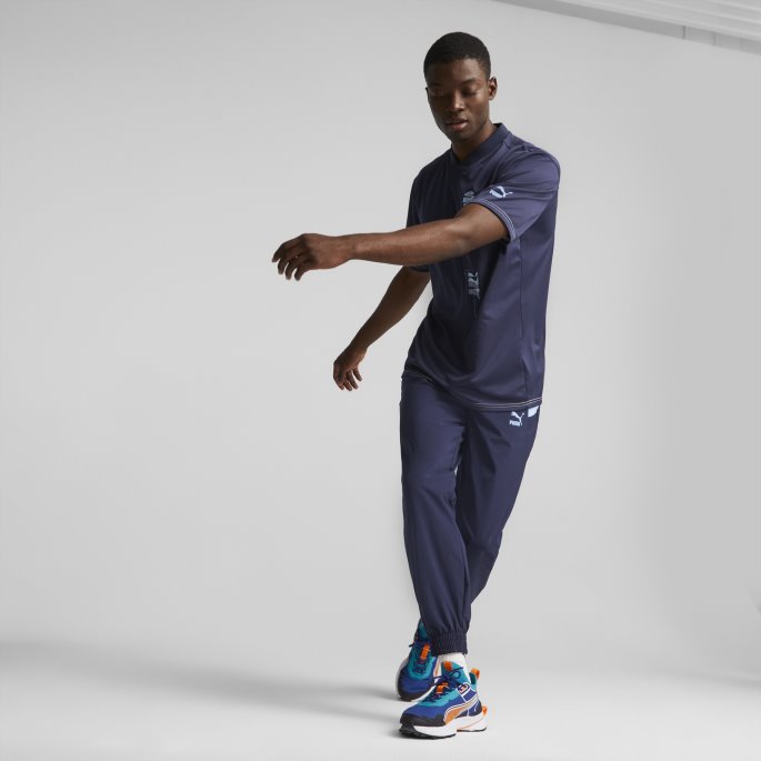 Puma På Salg Peacoat-nimbus Cloud Italia Ftblstatement Vevde Bukser Menn