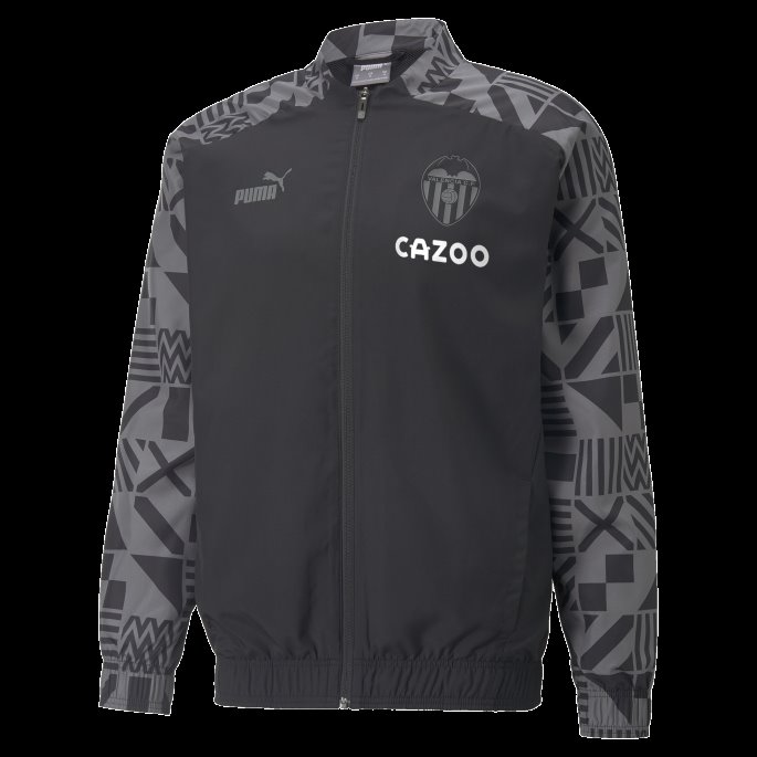 Puma På Salg Valencia Cf Fotball Prematch Jakke Menn Black-castlerock