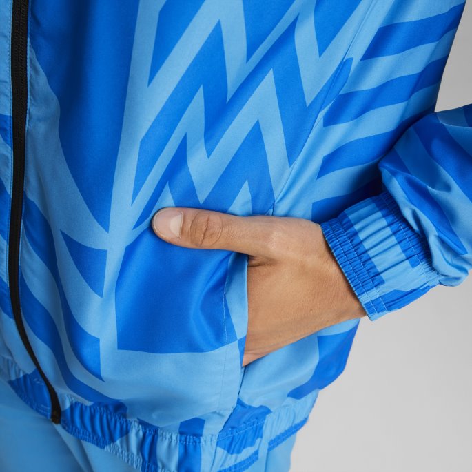 Puma På Tilbud Bleu Azur-nitro Blå Olympique De Marseille Fotball Førkampsjakke Herre