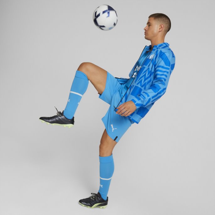 Puma På Tilbud Bleu Azur-nitro Blå Olympique De Marseille Fotball Førkampsjakke Herre