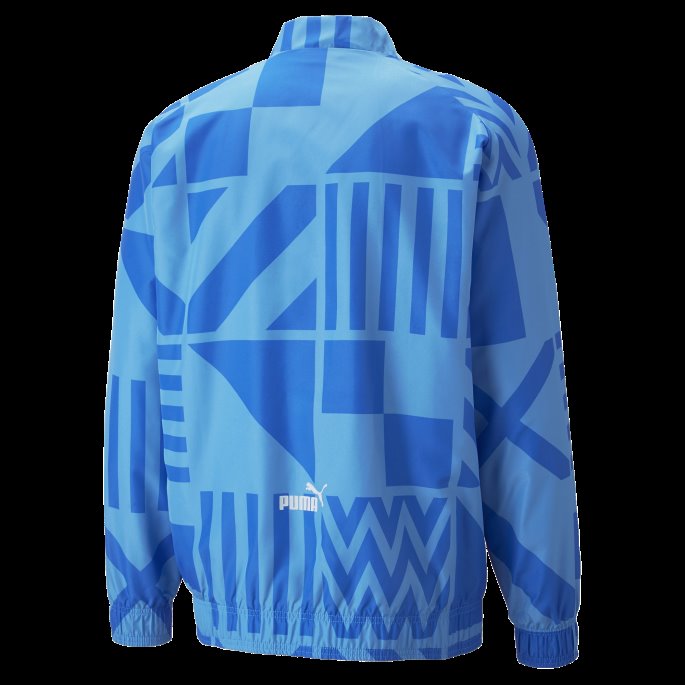 Puma På Tilbud Bleu Azur-nitro Blå Olympique De Marseille Fotball Førkampsjakke Herre