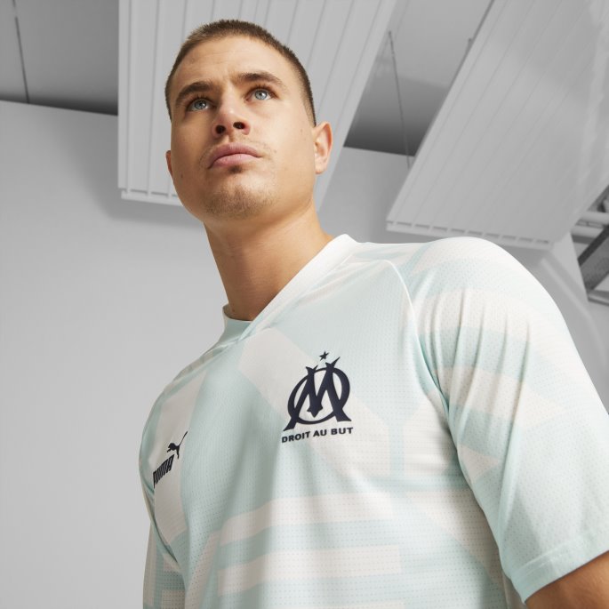 Puma På Tilbud Olympique De Marseille Fotball Førkampstrøye Menn Hvit-nitro Blå