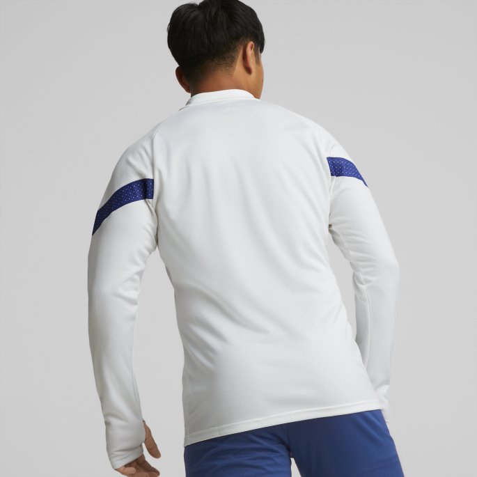 Puma På Tilbud Olympique De Marseille Fotball Quarter-zip Trening Topp Menn Hvit-limoges
