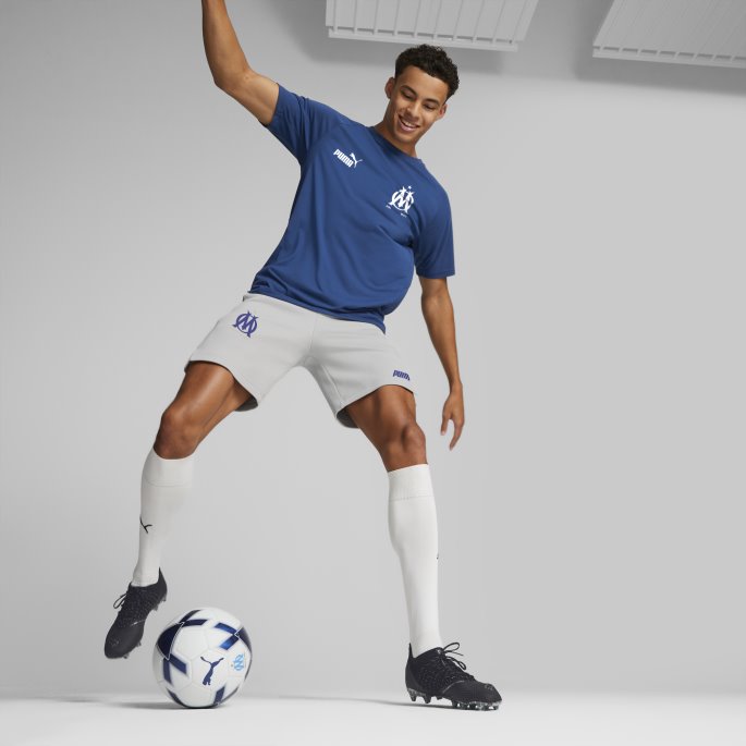 Olympique De Marseille Fotball Casuals Tee Menn Limoges-havn Mist Puma På Salg