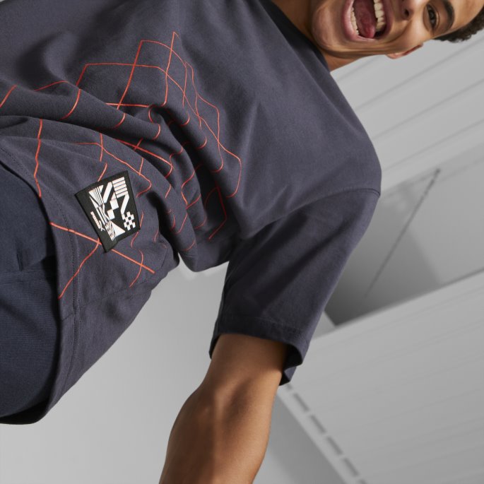 Puma På Salg Parisian Night-bleu Azur Olympic Marseille Ftblculture Tee Menn