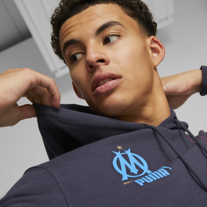 Parisian Night-bleu Azur Olympic Marseille Ftblculture Hettegenser Menn Puma På Salg