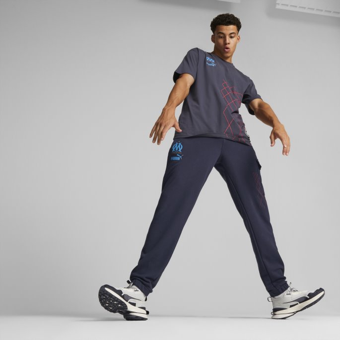 Puma På Salg Olympique De Marseille Ftblkultur Joggebukser Menn Parisian Night-Azure Blue