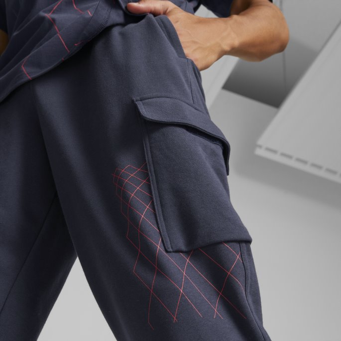 Puma På Salg Olympique De Marseille Ftblkultur Joggebukser Menn Parisian Night-Azure Blue