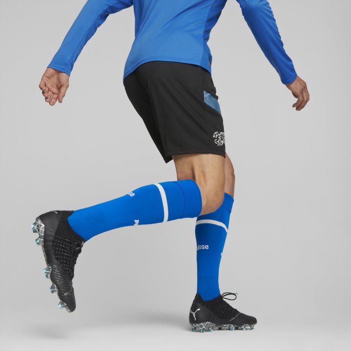 Svart-hvit Sveits Fotball Treningshorts Menn Puma På Tilbud
