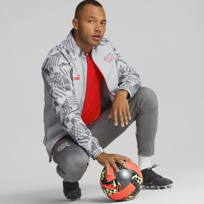 Puma På Tilbud Havnen Tågrekt Perle Sveits Fotball Førkampsjakke Herre