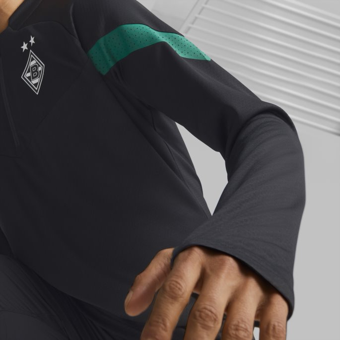 Black-power Green Puma På Tilbud Borussia M Nchengladbach Fotball Quarter-zip Trening Topp Menn