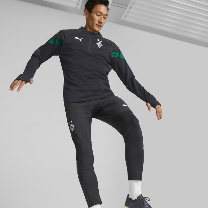 Black-power Green Puma På Tilbud Borussia M Nchengladbach Fotball Quarter-zip Trening Topp Menn