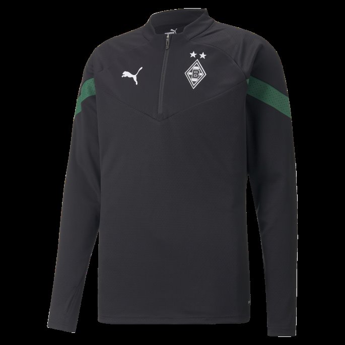 Black-power Green Puma På Tilbud Borussia M Nchengladbach Fotball Quarter-zip Trening Topp Menn