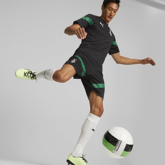 Borussia M Nchengladbach Fotballtreningsshorts Herre Black-power Green Puma På Tilbud