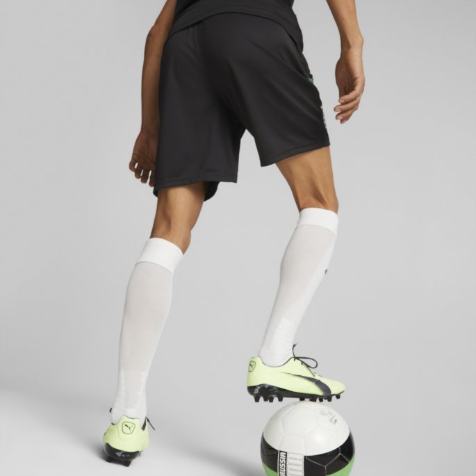 Borussia M Nchengladbach Fotballtreningsshorts Herre Black-power Green Puma På Tilbud