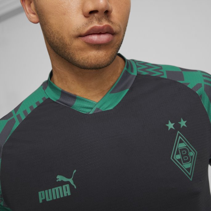Power Green Puma På Salg Borussia M Nchengladbach Fotball Prematch Jersey Herre
