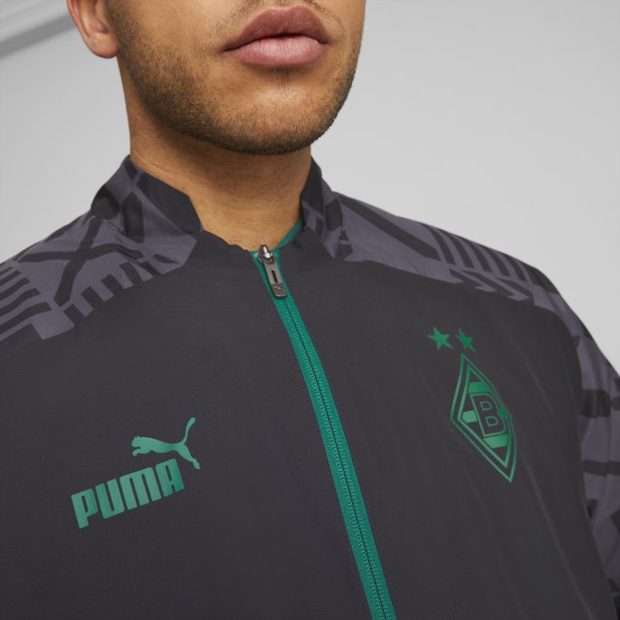Puma På Tilbud Borussia M Nchengladbach Fotball Førkampsjakke Herre Asfalt