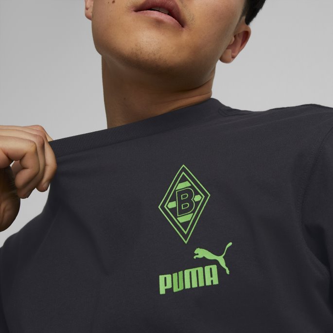 Svart-hvit-klassisk Grønn Puma På Tilbud Borussia M Nchengladbach Ftblculture Tee Menn