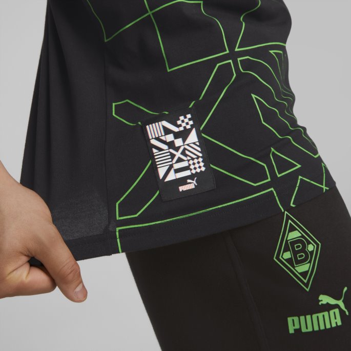 Svart-hvit-klassisk Grønn Puma På Tilbud Borussia M Nchengladbach Ftblculture Tee Menn