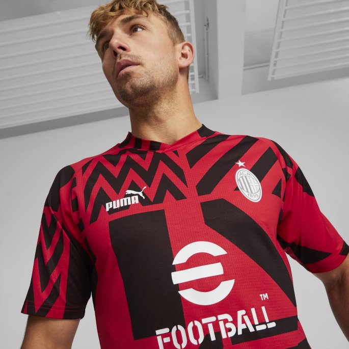 Tango Rød A.c. Milan Fotball Førkamp Herretrøye Puma På Salg