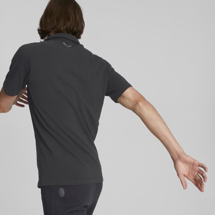 Puma På Salg Svart-asfalt A.c. Milan Fotball Casuals Poloskjorte Menn
