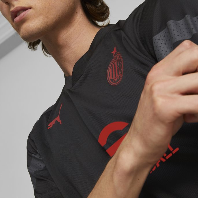 A.c. Milan Fotball Treningsdrakt Herre Puma På Tilbud Svart-asfalt