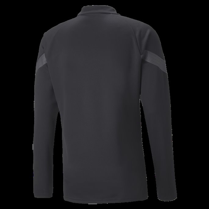 Svart-asfalt Puma På Salg A.c. Milan Fotball Quarter-zip Trening Topp Menn