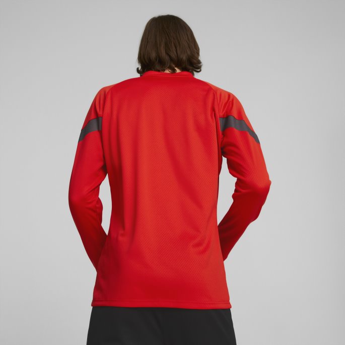 Brennende Rød-asfalt A.c. Milan Fotball Quarter-zip Trening Topp Menn Puma På Salg