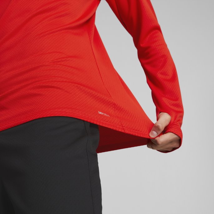 Brennende Rød-asfalt A.c. Milan Fotball Quarter-zip Trening Topp Menn Puma På Salg