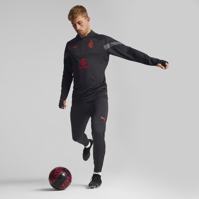 Svart-asfalt Puma På Salg A.c. Milan Treningsbukser For Menn