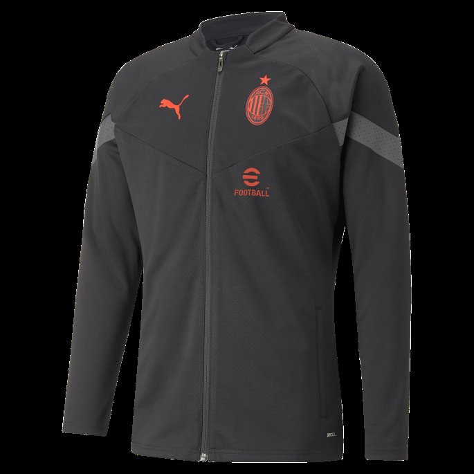 Puma På Salg A.c. Milan Treningsjakke For Menn Svart-asfalt