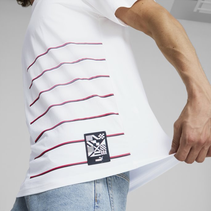 Hvit-tango Rød Puma På Salg A.c. Milan Ftblculture Tee Menn