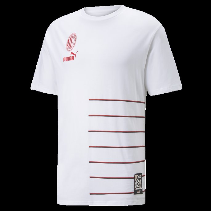 Hvit-tango Rød Puma På Salg A.c. Milan Ftblculture Tee Menn