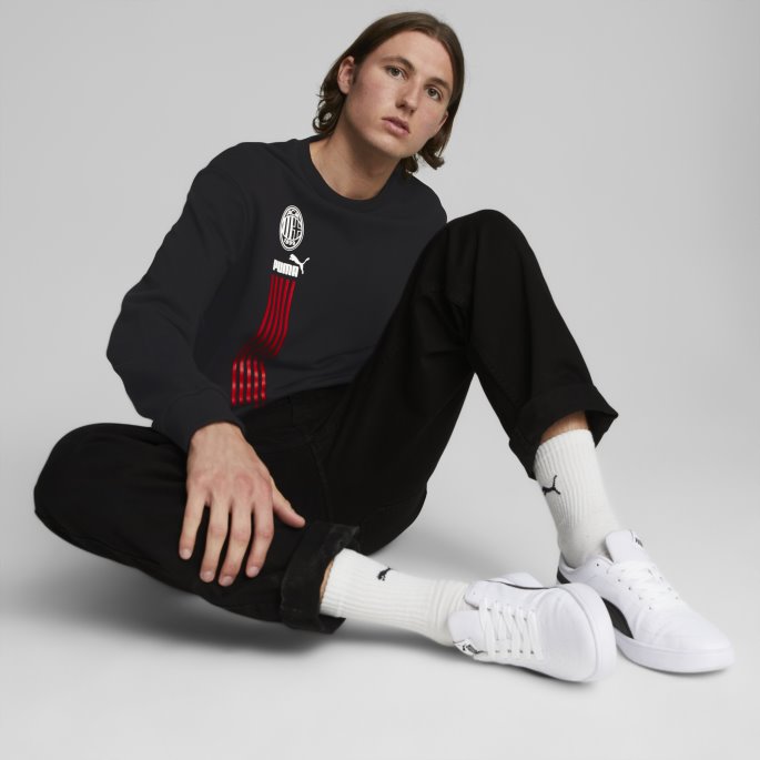 A.c. Milan Ftblculture Crewneck Genser Menn Puma På Salg